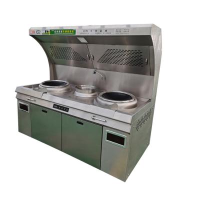 China Environmental Protection Integrated Purification Electric Oven Commercial Precipitator Wok Cooking Stove for sale