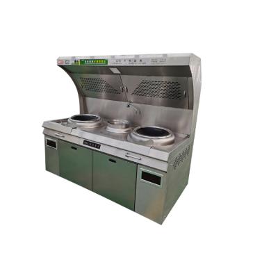 China Cheap and high quality environmental protection purification steamer commercial wok integrated furnace belt purification for sale