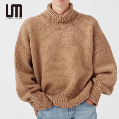 China Liu Ming Fall Breathable 2022 Casual Elegant Loose Oversized Thick Solid Knitted Pullover Sweaters Women Clothing for sale