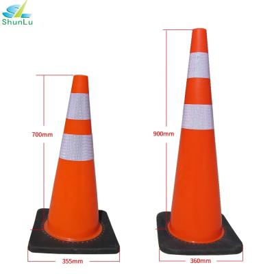 China HDPE Road Used Traffic Cone Black PVC 900mm Traffic Cone for sale