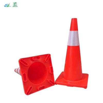 China Road Traffic Safety Warning Orange 70cm PVC Road Safety Cone for sale