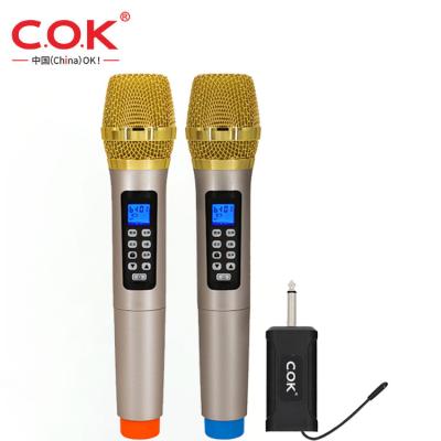 China C.O.K Professional Smart Wireless Microphone Handheld Microphone Dynamic Karaoke MIC for sale