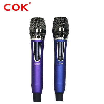 China Cheap Handheld Portable Handheld UHF OEM Headset Microphone C.O.K Dual Dynamic Cartridge Replaceable For Karaoke for sale