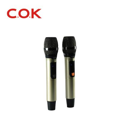 China knowles professional smart mics boya dual microphone handheld microphone for interview shure karaoke with wireless UHF for sale