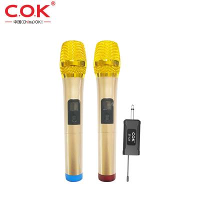 China Wireless Handheld Microphone 2 LED Light Portable Handheld Speaker Microphone for sale