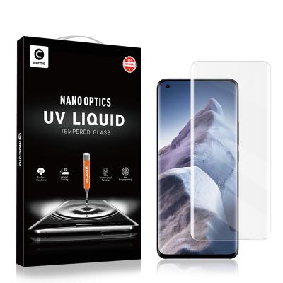 China Mocolo High Quality Full Coverage 3D Liquid Glue Protective Glass For Xiaomi 11 Ultra UV 3D Tempered Glass Screen Protector for sale