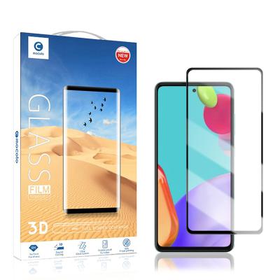 China Full Cover 3D Tempered Glass Mocolo 5D Shockproof Full Cover Screen Protector For Samsung Galaxy A52 3D Curved Full Glue Protective Film for sale