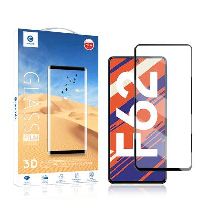 China factory wholesale price 9H Ultra Thin Full Cover 3D Curved Mobile Phone Tempered Glass Screen Protector For Samsung Galaxy F62 Film for sale