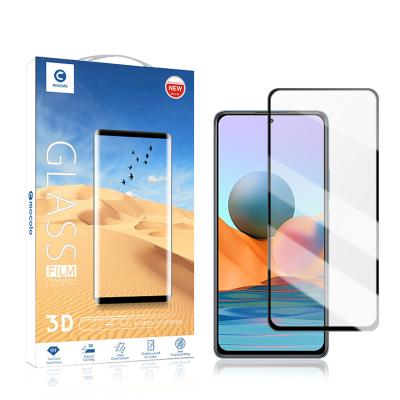 China Full Cover 3D Full Glue 9D Cover Curved Tempered Glass Screen Protector For Xiaomi Redmi Note 10 Pro Max Note 10S Screen Protector for sale