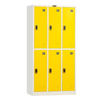 China Induction Lock 6 Doors Removable Wardrobe Locker for sale