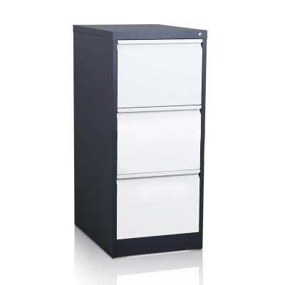 China Wholesale Movable Double Color Black With White Use Storage Office 3 Drawer Steel Cabinet for sale