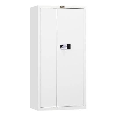 China 2 Door Movable White Steel Security Storage Confidential Filing Cabinet With Fingerprint Lock for sale