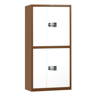 China 2 Door Movable Safe Filing Cabinet National Treasure Electronic Fingerprint Desktop Folder With PIN Code Thickened Confidential Cabinet for sale