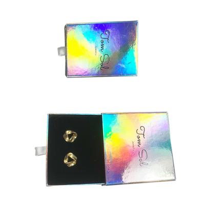 China Customized High Quality Cardboard Packaging Gift Material Holographic Jewelry Box for sale