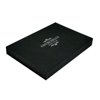 China Custom handmade biodegradable luxury black packaging carton logo gift craft paper magnetic tea box ad for sale