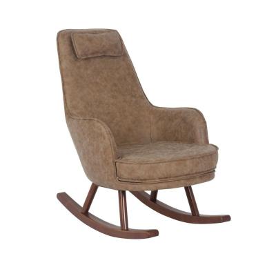 China Reclining Style Rocking Chair Relax In Frame Mid Century Modern Living Room Furniture Luxury Solid Wood Recliner , Removable Cover Mailbox for sale