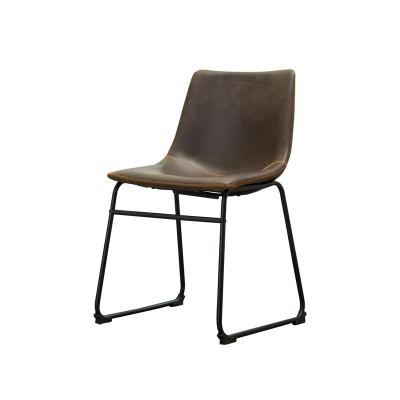 China Modular Contemporary Dining Chair With Quality Faux Leather Upholstery And Steel Support Leisure Chair Living Room Furniture for sale