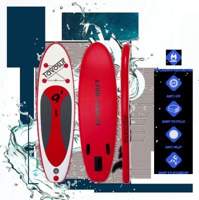 China Water Sport Activity Customized 9 Ft Stand Up Paddle Board SUP Inflatable Surfboard with paddle+ hand pump+ repair kit+ backpack+ leash for sale