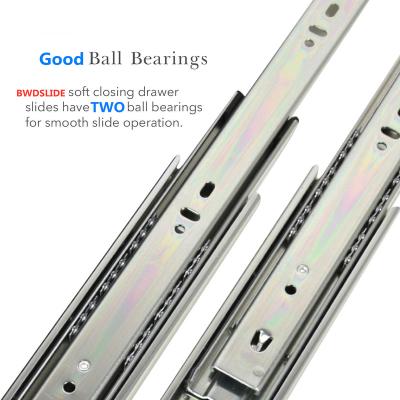 China High Quality Soft Narrow Channel 45MM Soft Closed Drawer Slides Side Mounted Ball Bearing Drawer Slide For Cabinet for sale