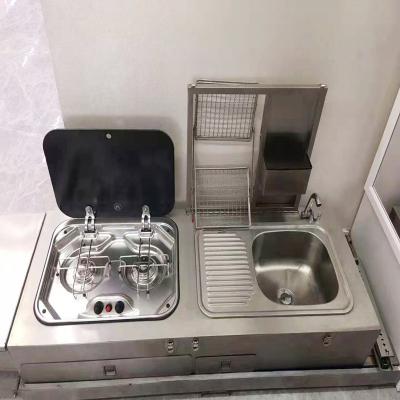 China Outdoor Travel Trailer RV Caravan Camp Gas Stoves Pull Down Pull-Down Slide Out of Kitchen for sale