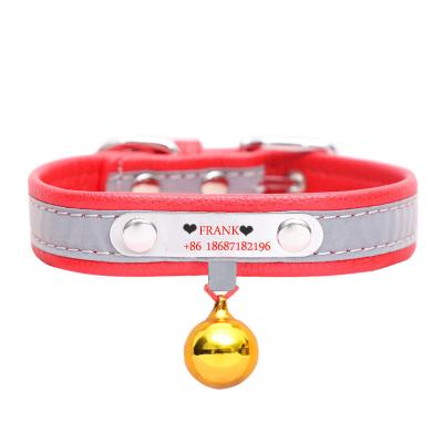 China 2022 New Free Customized Luxury Customized Pet Neck Tracking Collars For Cat With Bell for sale