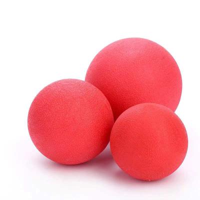 China Wholesale Custom Logo Eco-Friendly Colorful Solid Durable Lacrosse Dog Chew Ball Stocked Rubber Toy for sale