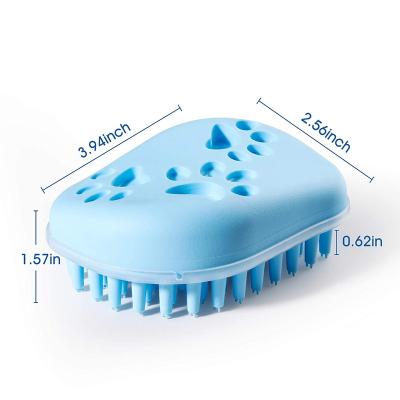 China Dogs Bath Brush Pet Hair Massage Brush Modern Custom Made Silicone Pet Grooming Latest Bathing Brush for sale