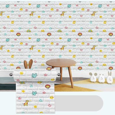 China Waterproof+ECO-Friendly+Easy Install Factory Directly Provide 3D Wallpaper for Less Room Cartoon Kids Room 3D Wallpaper Peel and Stick Wallpaper Made in China for sale