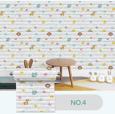 China Waterproof+ECO-Friendly+Easy Install Modern Design Brick 3d Wallpaper Self Adhesive Flat PE Foam 3d Wall Sticker For Room Decoration for sale