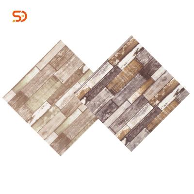 China Waterproof+ECO-Friendly+Easy Install Best Selling Industrial Style 3d Brick And Wood Wall Wallpaper With Factory Supply Directly for sale