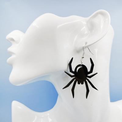 China New Arrival ZY1090 FASHIONABLE Spider Acrylic Laser Cut Halloween Earrings Jewelry for sale