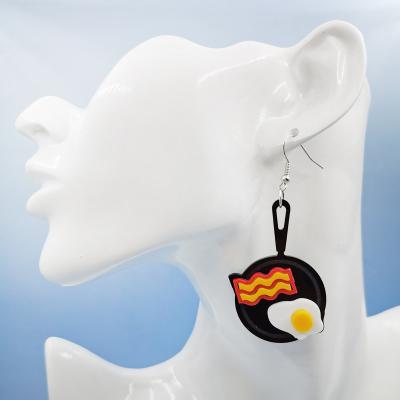 China Office / Quarry European Innovative DIY Egg Food New Arrival Acrylic Earrings ZY1128 for sale