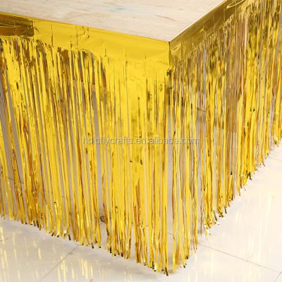 China Waterproof Hot Sale Foil Fringe Tinsel Curtain Tassel Garlands Holiday Festival Backdrops Table SkirtsTinsel String for sale