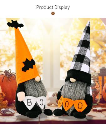 China 2021 New Cloth Festival BOO Decoration Cute Household Ornament Gift For Halloween Plush Gnome for sale