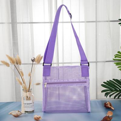 China Fashion Personalized Kids Seashell Mesh Bag For Beach Toy for sale