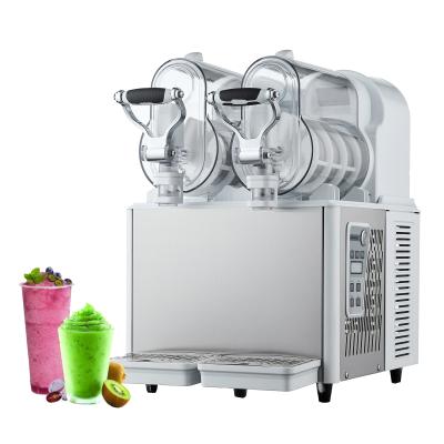 China Mini Size Hotels 6L Commercial 2 Cylinder Slush Machine Juice Beverage Snow Granulator High Quality Cheap Frozen Smoothie Machine for sale