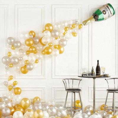 China Party Festival Supplies Megan Amazon Wedding Party Cocktail Party Decoration Balloon Champagne Bottle Aluminum Film Balloon Large Set for sale