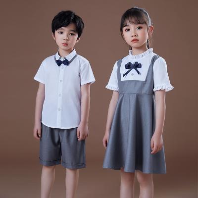 China QH Style School Uniform Preppy Custom Wholesale Design For Kids Shirts Outerwear Kids Primary School Uniforms for sale