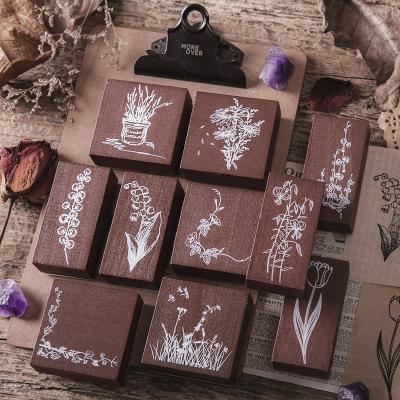 China Luxury Custom Rubber Stamp Wooden Block Wooden Stamp Rubber Stamp Wood Wood Set For Crafft for sale