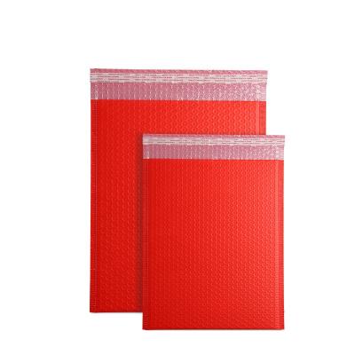 China Matte Red Poly Mailer Envelope Pouch Matte Poly Mailer Bag Eco Friendly Bubble Envelope Mailers Plastic for sale