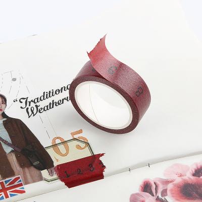 China 1 to 9 Number Waterproof Red Washi Tape Custom Washi Paper Tape for sale