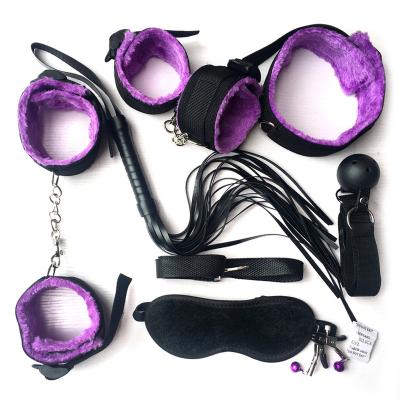 China Custom Made 7 Part Fetish Slave Games Restraint Sex Toys Sex Toys Style Bdsm Bondage Bondage Kits Sexual Abuse Devices for sale