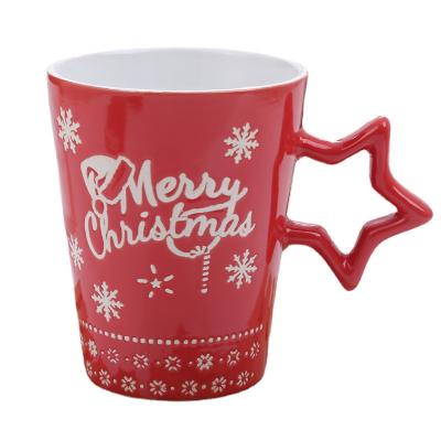 China Kawaii Viable Creative Christmas Design Ceramic Mugs With Decal Printing for sale