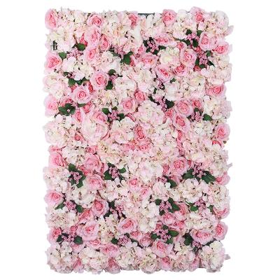 China Eco-friendly Custom Simulation Wedding Background Flower Wall Shopping Mall Window Decoration Flowers Row Stage Arrangement Props for sale