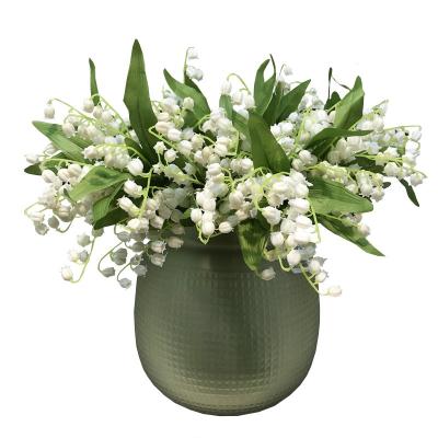 China Eco-friendly Small Fresh Soft Glue Lily Of The Valley Artificial Flower Home Living Room Decoration Display Bride'S Bouquet Ornaments for sale