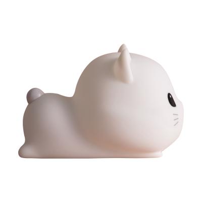 China Wholesale Modern Creative Cute Animal Sleep Led Puppy Cat Night Light Lamp For Kids Room Design Bed Cartoon Baby for sale