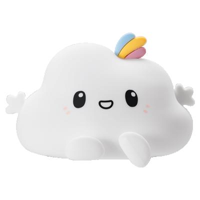 China Amazon Hot Sales Modern Small Cloud USB Silicone Baby Fill Room Led Night Lamp Sleep Night Light For Kids With Soft Feeling for sale