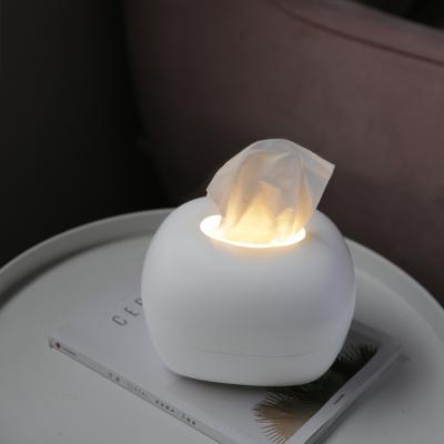 China Cheap Selling ABS+PC New Design Usb Charging LED Night Light Plastic Fabric Box for sale