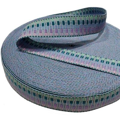 China Other Pattern Jacquard Polyester Webbing 2 Inch/1.5 Inch Rainbow Ukulele V-Strap for sale