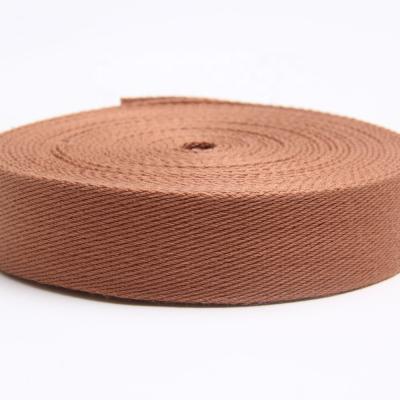 China Garment Sustainable Use Custom Thin Acrylic Cotton Twill Webbing for sale